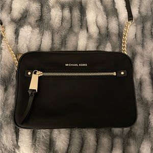 Michael Kors black nylon crossbody bag